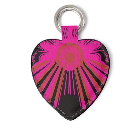 Leather Keyring - Heart - BID - House of Muro